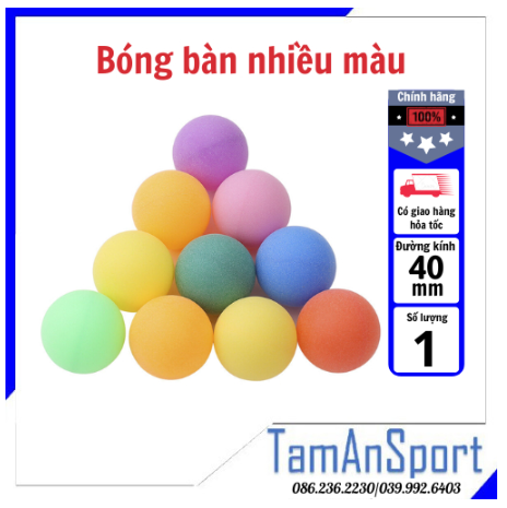 Quả bóng bàn nhiều màu VIP 3 sao chất lượng tốt độ nảy ổn định- Banh bóng bàn 3* giá rẻ- Tâm An Sports